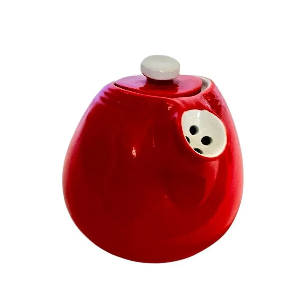 Hall's Red Teapot W/ Lid Made in USA 5.5